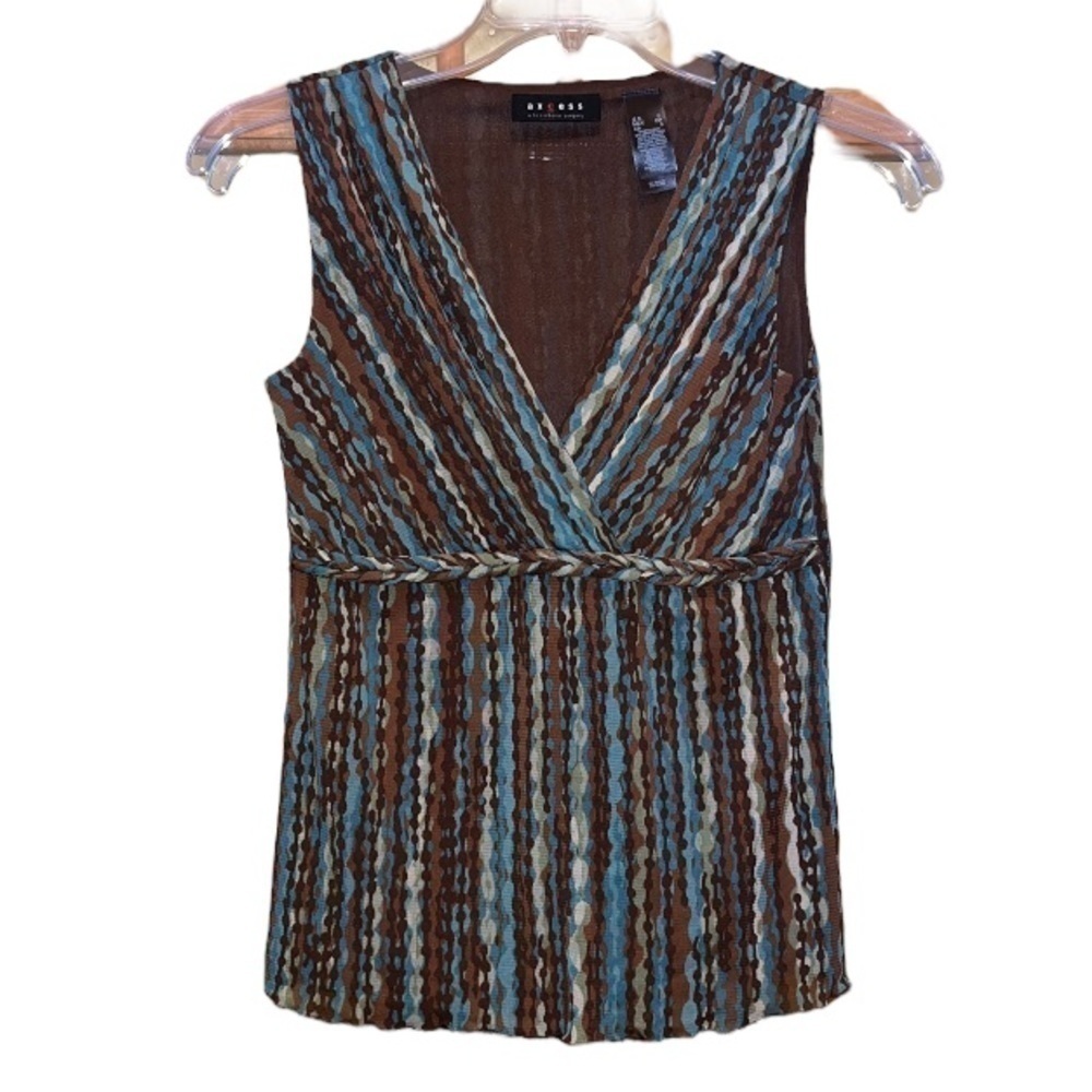 𝅺AXCESS a Liz Claiborne company sheer tank top with lining size small